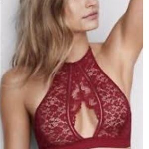 YOUMITA Intimate sexy lace halter braLette size L NWT RED